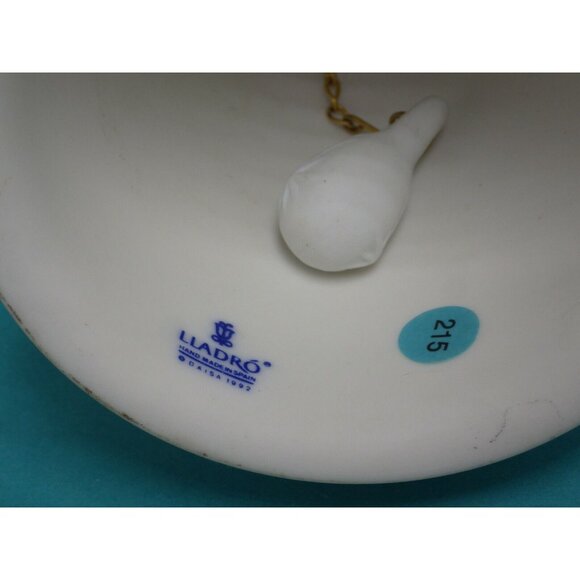 Lladro 1993 Christmas Bell Ornament Baby Jesus White Lavender - Picture 10 of 11